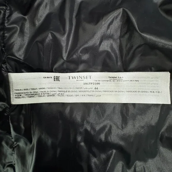 Twinset lightweight puffer jacket/ TWINSET Milano, Size 44/L - Picture 13 of 14